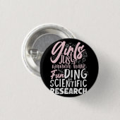 科学研究に資金を集めたい少女たち 缶バッジ (正面&裏面)