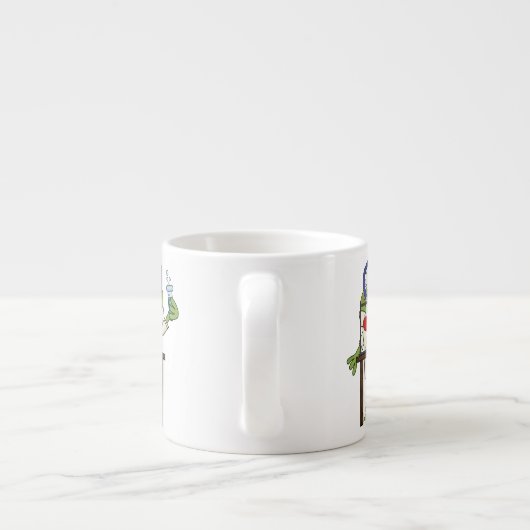 科学研究所のカエル エスプレッソカップ (裏面)