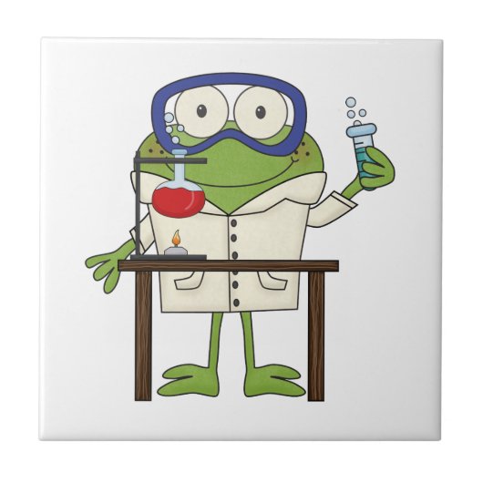 科学研究所のカエル タイル (正面)