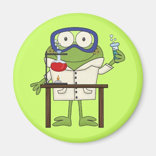 科学研究所のカエル マグネット (正面)