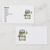 科学研究所のカエル 名刺 (正面/裏面)