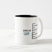 科学研究所ビーカーパーソナライズされたホワイトマグ ツートーンマグカップ (正面右)