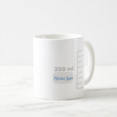 科学研究所ビーカーパーソナライズされた大ラベルマグ コーヒーマグカップ (正面右)