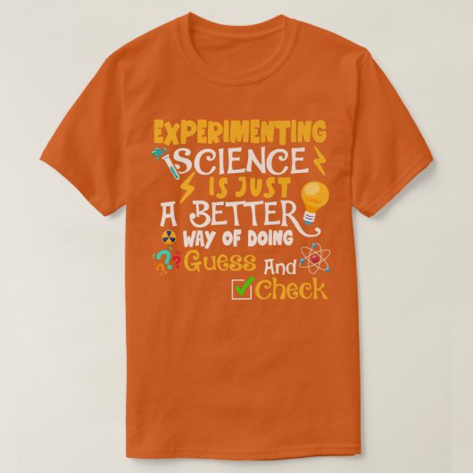 科学科学おもしろい者愛の実験 Tシャツ (デザイン正面)