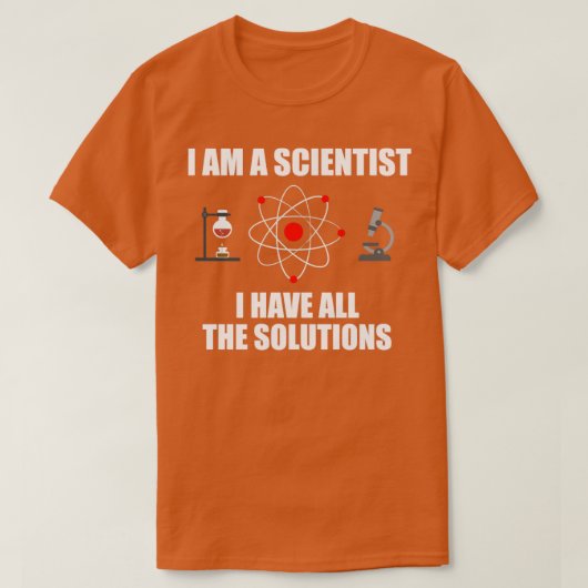 科学科学者おたく原子物理化学 Tシャツ (デザイン正面)