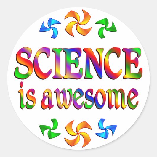 科学素晴らしは ラウンドシール (正面)