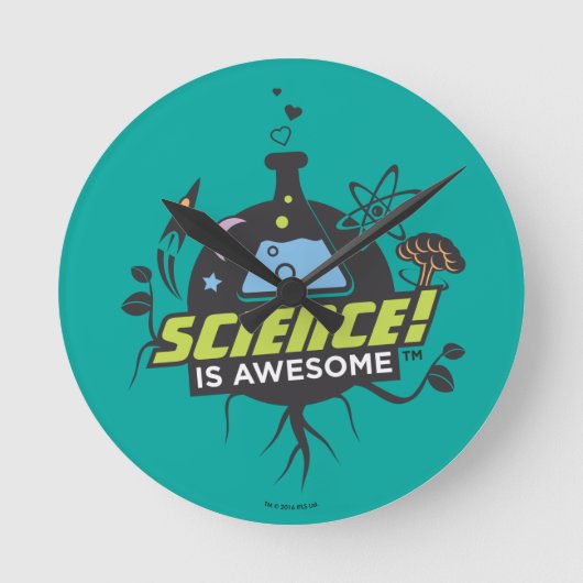 科学素晴らしは ラウンド壁時計 (正面)