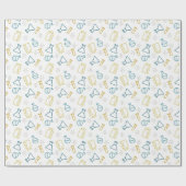 科学者と実験材料の包装紙 ラッピングペーパー (フラット)