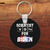 科学者によるバイデン氏投票 キーホルダー (正面)