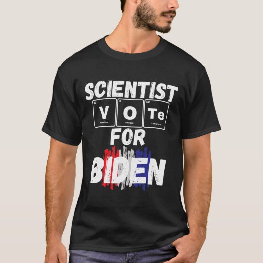 科学者によるバイデン氏投票 Tシャツ (正面)