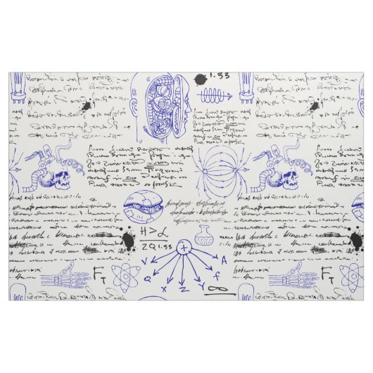 科学者のスケッチ ファブリック (ヤード)