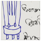 科学者のスケッチ ファブリック (クローズアップ)