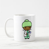 科学者の女の子 コーヒーマグカップ (左)