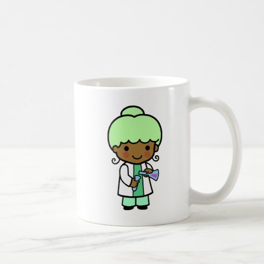 科学者の女の子 コーヒーマグカップ (右)