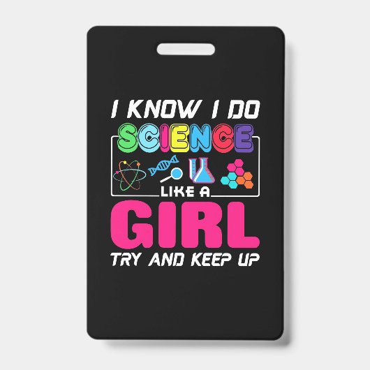 科学者の才能 |僕は女の子のように科学をやっている バッジ (表面)