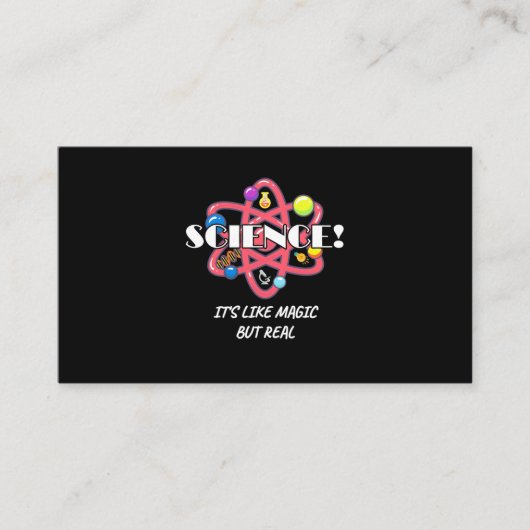 科学者の才能 |化学の科学は魔法 名刺 (正面)