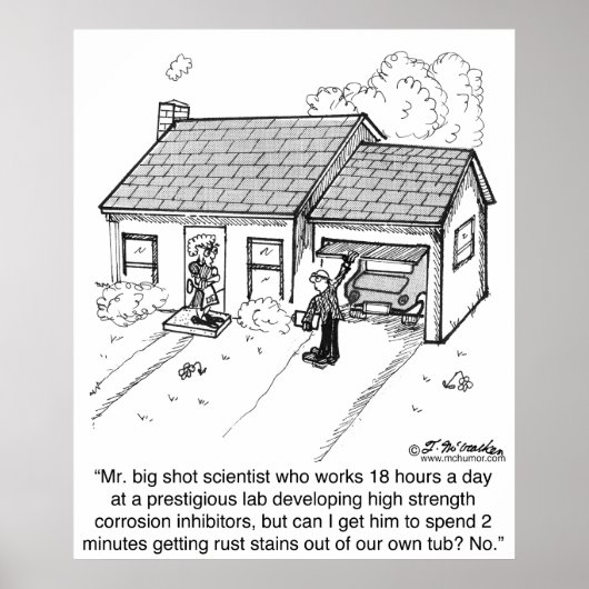 科学者は自分の浴槽から血痕を取り除くことができる ポスター (正面)