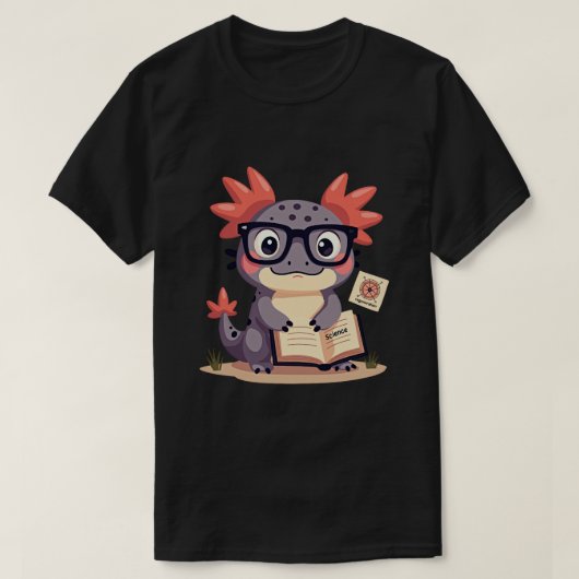 科学者ウーパールーパー Tシャツ (デザイン正面)