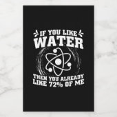 科学者ギフト |水もしが好きな科学者 ワインラベル (シングルラベル)