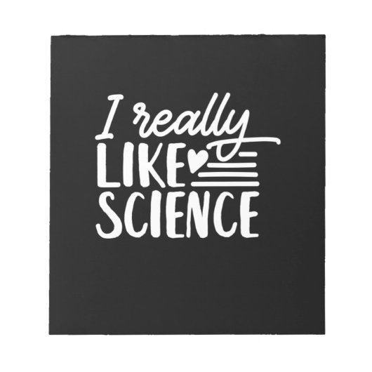 科学者ギフト |私は科学が大好き ノートパッド (正面)