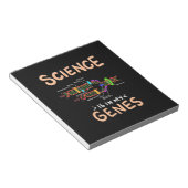 科学者ギフト |科学は私の遺伝子にある ノートパッド (アングル)