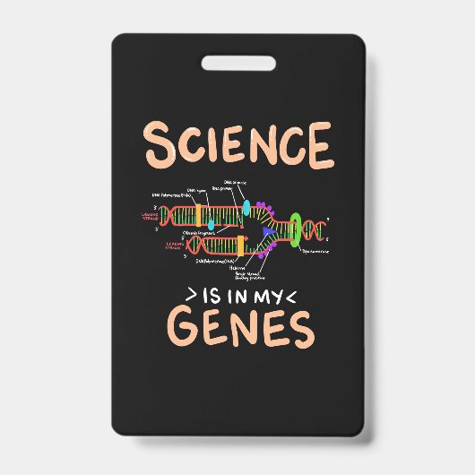 科学者ギフト |科学は私の遺伝子にある バッジ (正面)