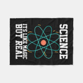 科学者ギフト |科学魔法 フリースブランケット (正面(横))