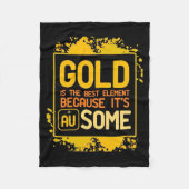 科学者ギフト |金ゴールドが要最高の素 フリースブランケット (正面)