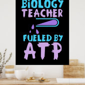 科学者ギフト | ATPで動く生物学の先生 ポスター (キッチン)