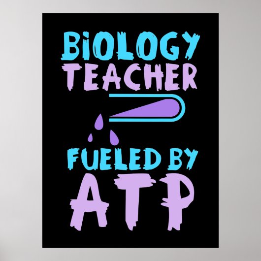 科学者ギフト | ATPで動く生物学の先生 ポスター (正面)