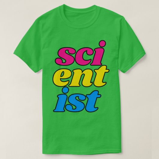 科学者パンセクシャル縁ど縦型1 Tシャツ (デザイン正面)