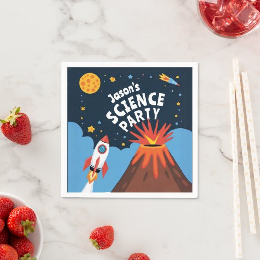 科学者パーティーステムロケット科学の子供 スタンダードカクテルナプキン (インサイチュ)