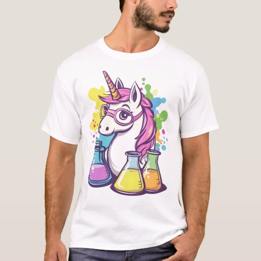 科学者ユニコーン（1） Tシャツ (正面)