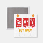 科学者化学用ハロウィンおもしろいの衣装H マグネット (正面/裏面)