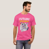 科学者宇宙旅行ロケットダビング未来アスター Tシャツ (正面フル)