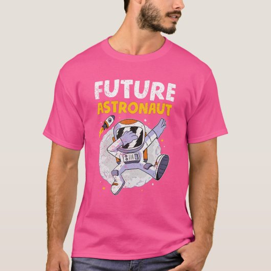 科学者宇宙旅行ロケットダビング未来アスター Tシャツ (正面)