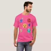 科学者宇宙科学キッズかわいい Tシャツ (正面フル)