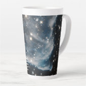 科学者引用文と星座写真ラテMug カフェラテマグ (右アングル)