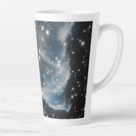 科学者引用文と星座写真ラテMug カフェラテマグ