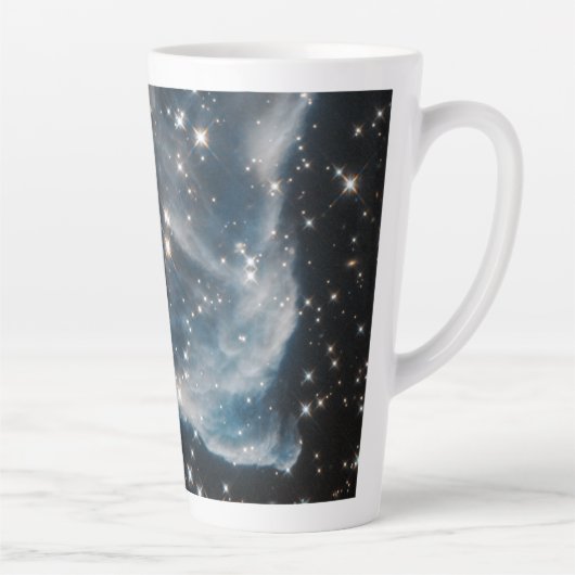 科学者引用文と星座写真ラテMug カフェラテマグ (右)