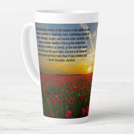 科学者引用文サンセットポピーズミステリーラテマグ カフェラテマグ (左アングル)