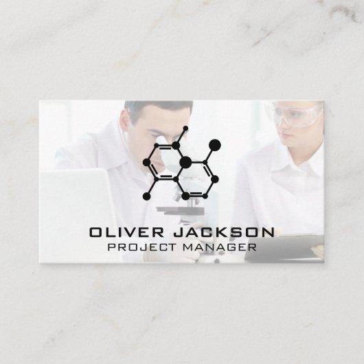 科学者顕微鏡名刺 名刺 (正面)