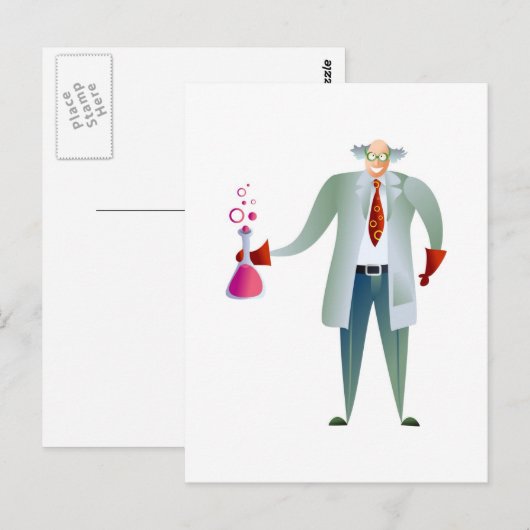 科学者 ポストカード (正面/裏面)