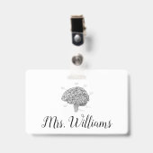 科学脳 バッジ (正面 （クリップ付）)