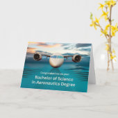 科学航空学士おめでとう カード (黄色い花)