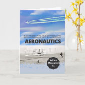 科学航空学士号おめでとうございます カード (黄色い花)