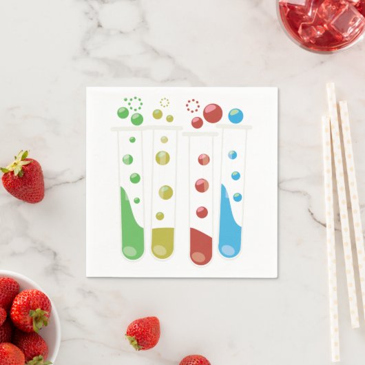 科学試験管漫画 スタンダードカクテルナプキン (インサイチュ)