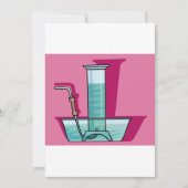 科学試験管 招待状 (正面)