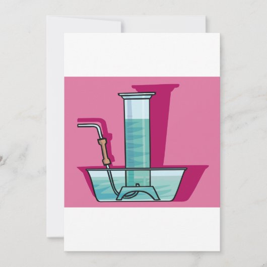 科学試験管 招待状 (正面)