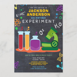 科学誕生日パーティー 招待状